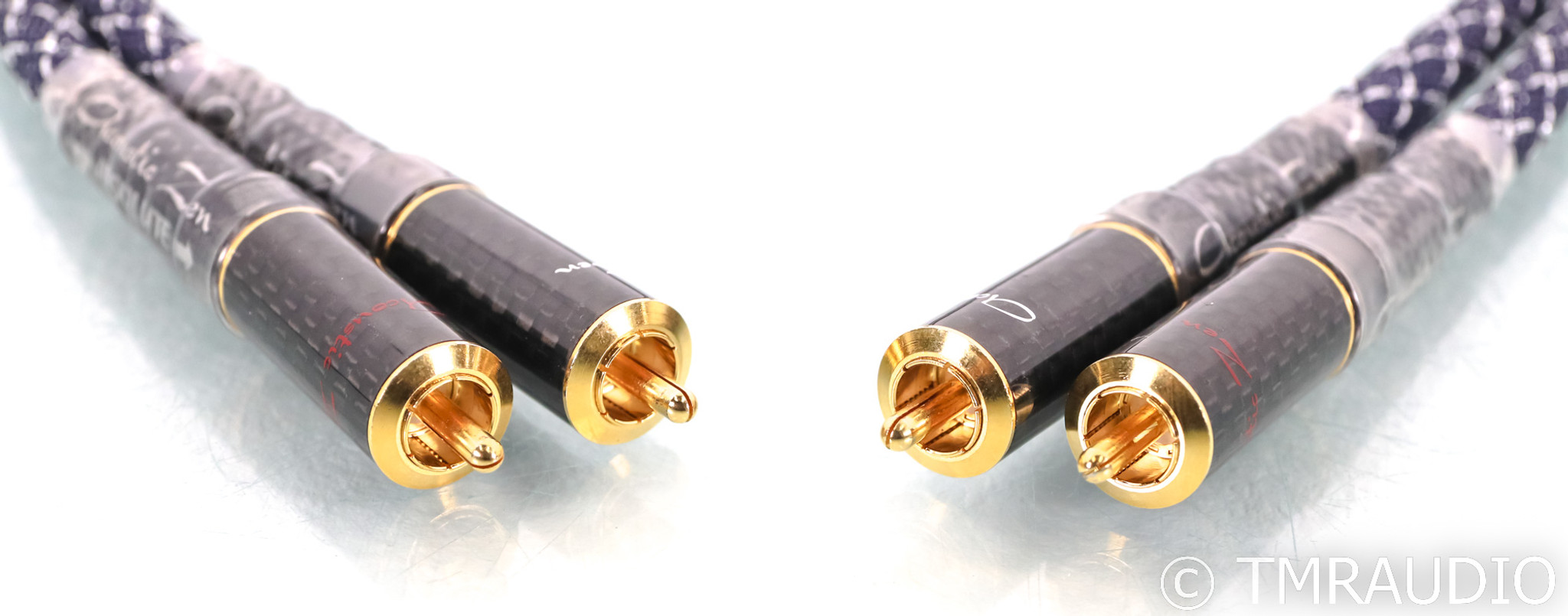 Acoustic Zen Absolute Zero Crystal Silver RCA Cables; 1m
