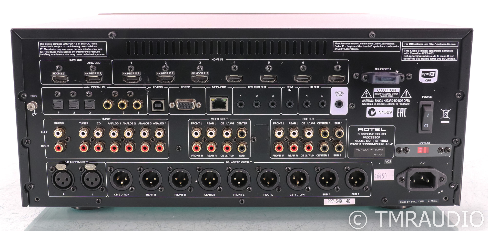 Rotel RSP-1582 7.2 Channel Home Theater Processor