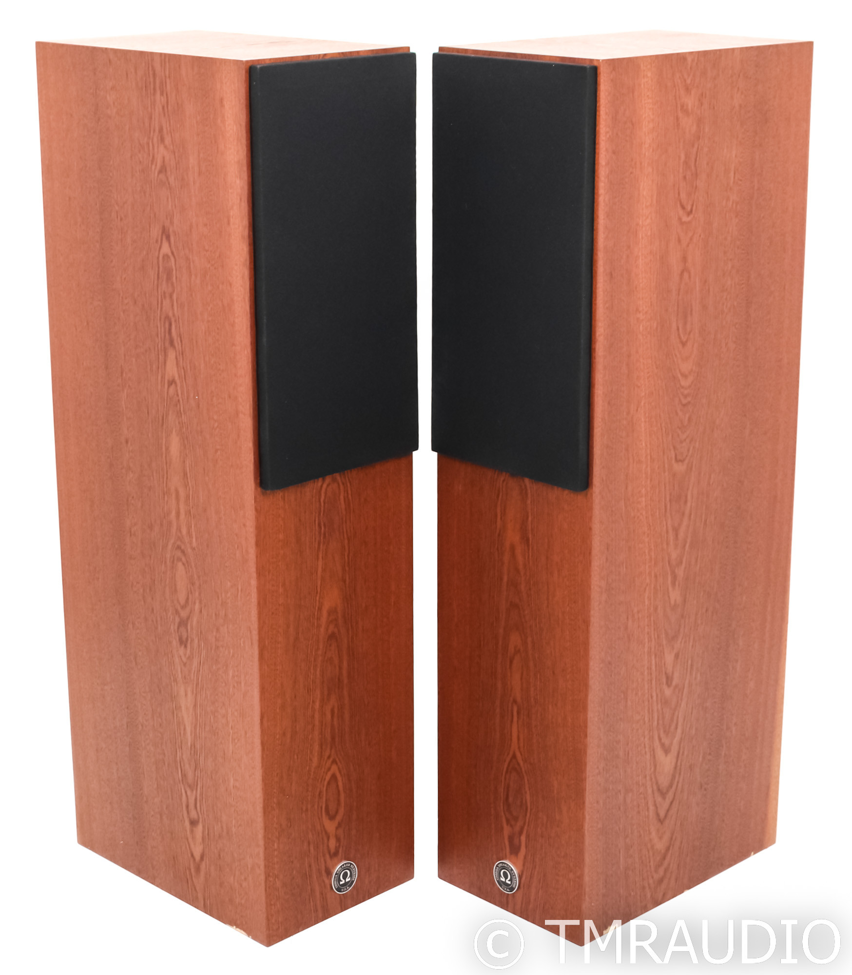 Omega Super Alnico High Output XRS Floor Speakers; Mahogany Pair The