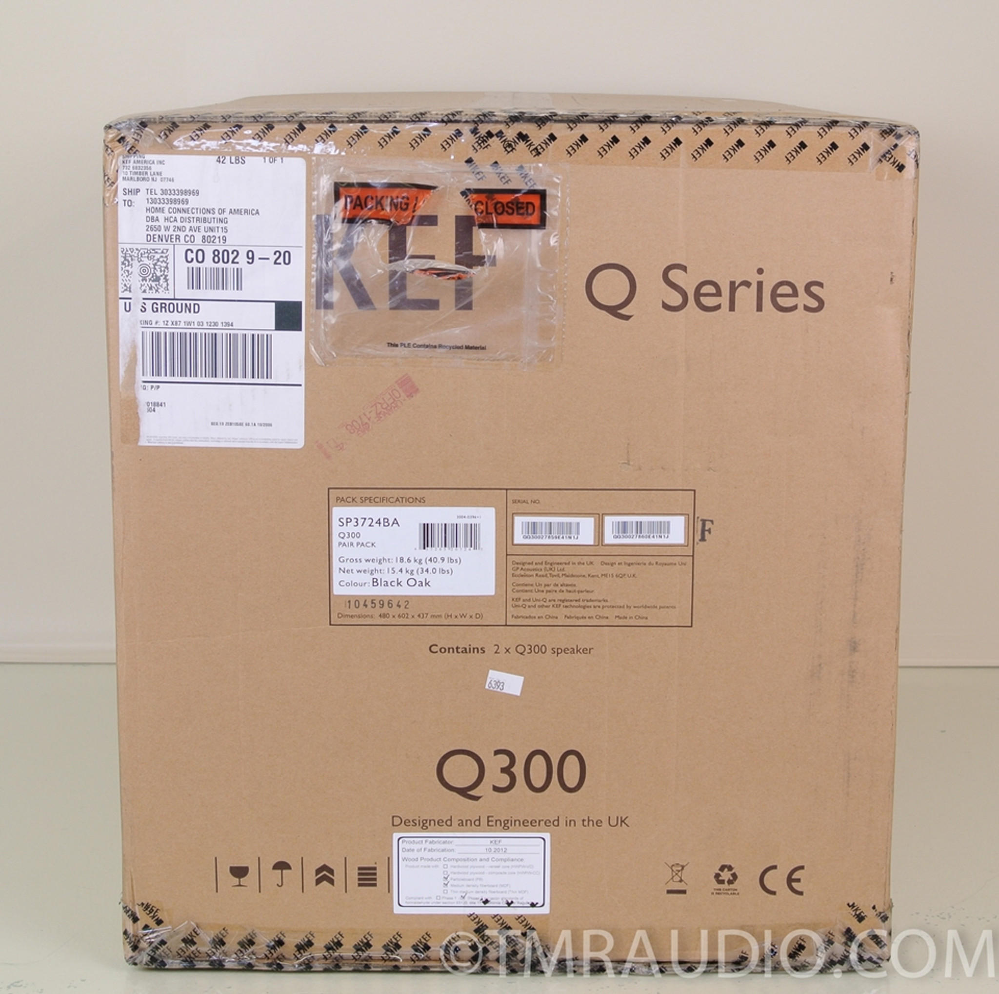 kef q300 dimensions