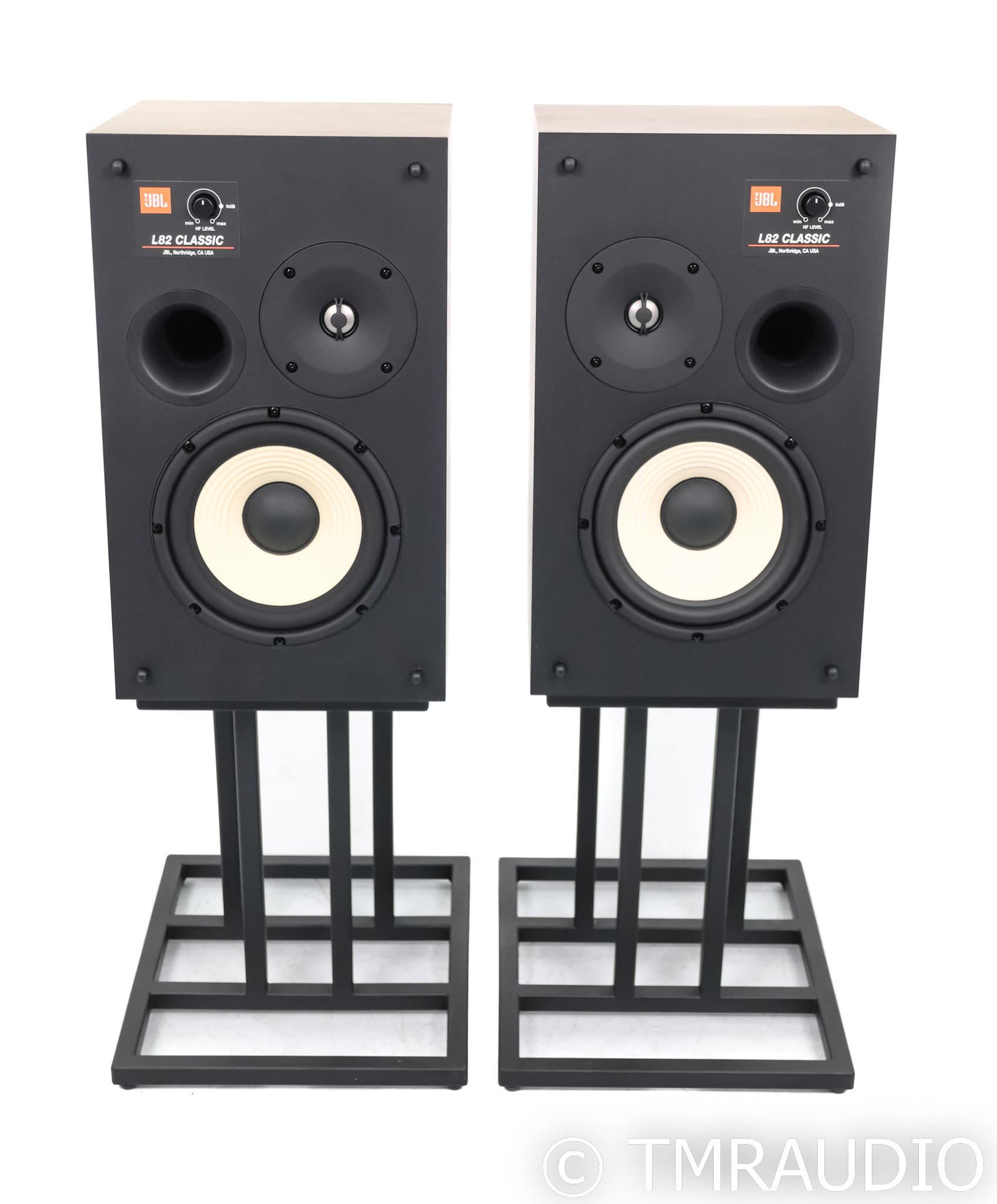 JBL L82 Classic Bookshelf Speakers; Black Pair w/ JS80 Stands The Music Room