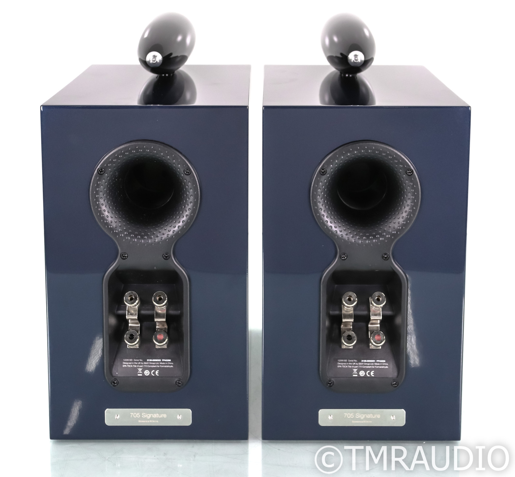 B&W 705 Signature Bookshelf Speakers; Midnight Blue Pair