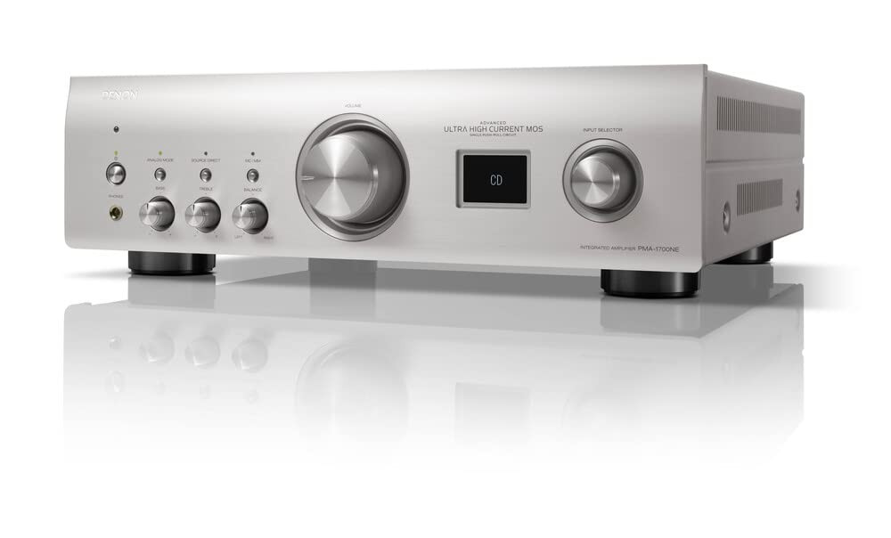 Denon PMA-1700NE Stereo Integrated Amplifier; Silver; Remote; MM Phono ...