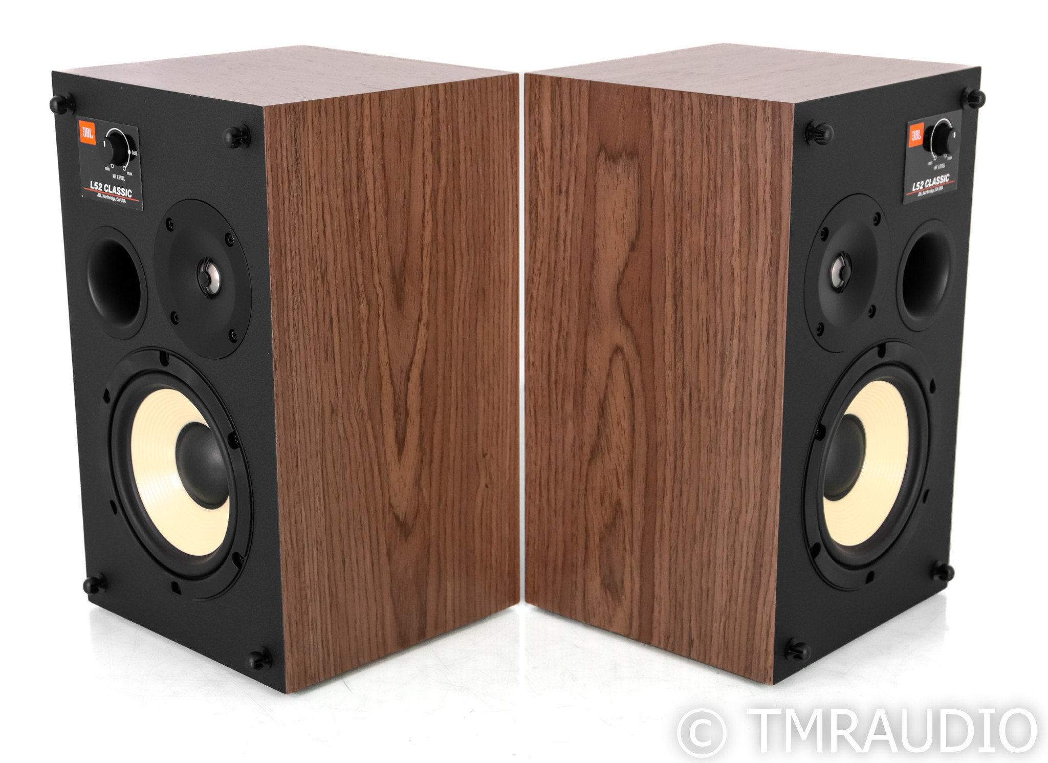 JBL L52 Classic Bookshelf Speakers; Walnut with Orange