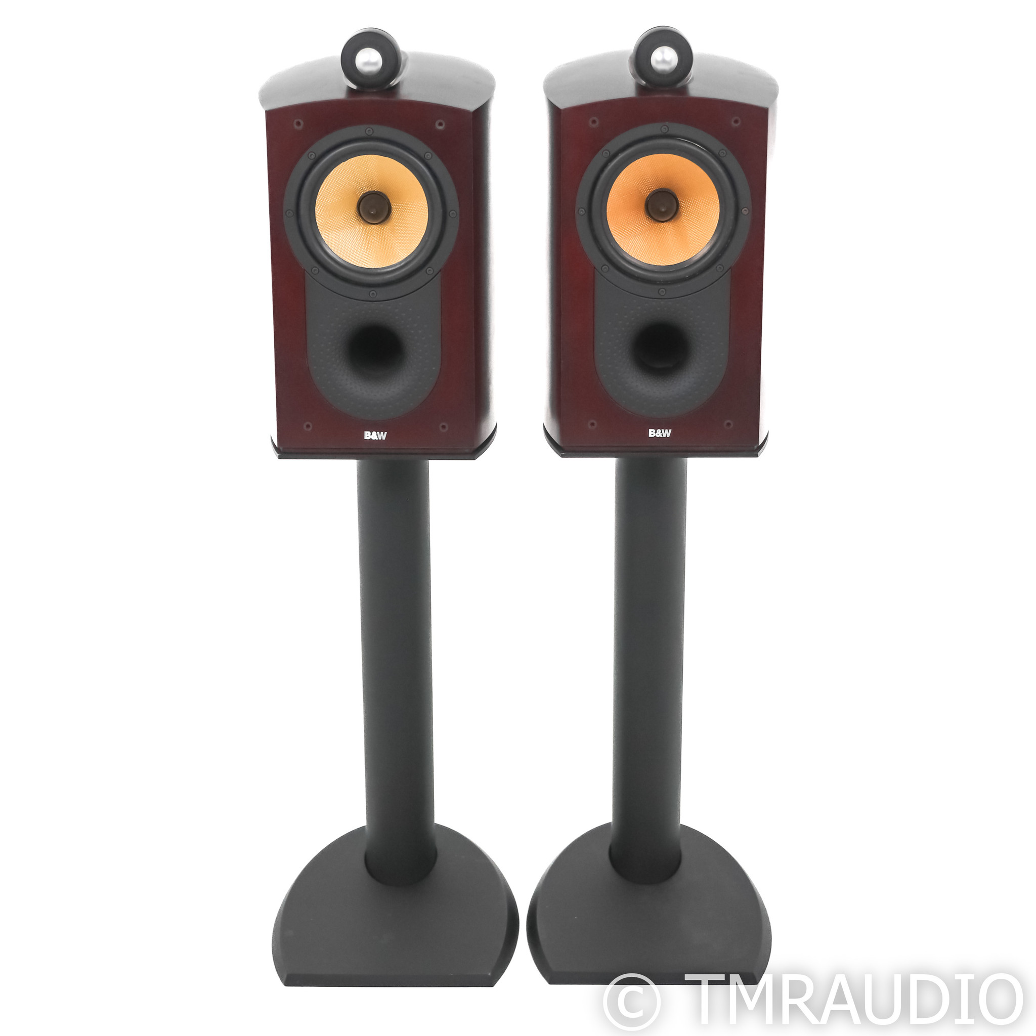 Bowers & Wilkins Nautilus 805; Red Cherry Pair w/ Stands