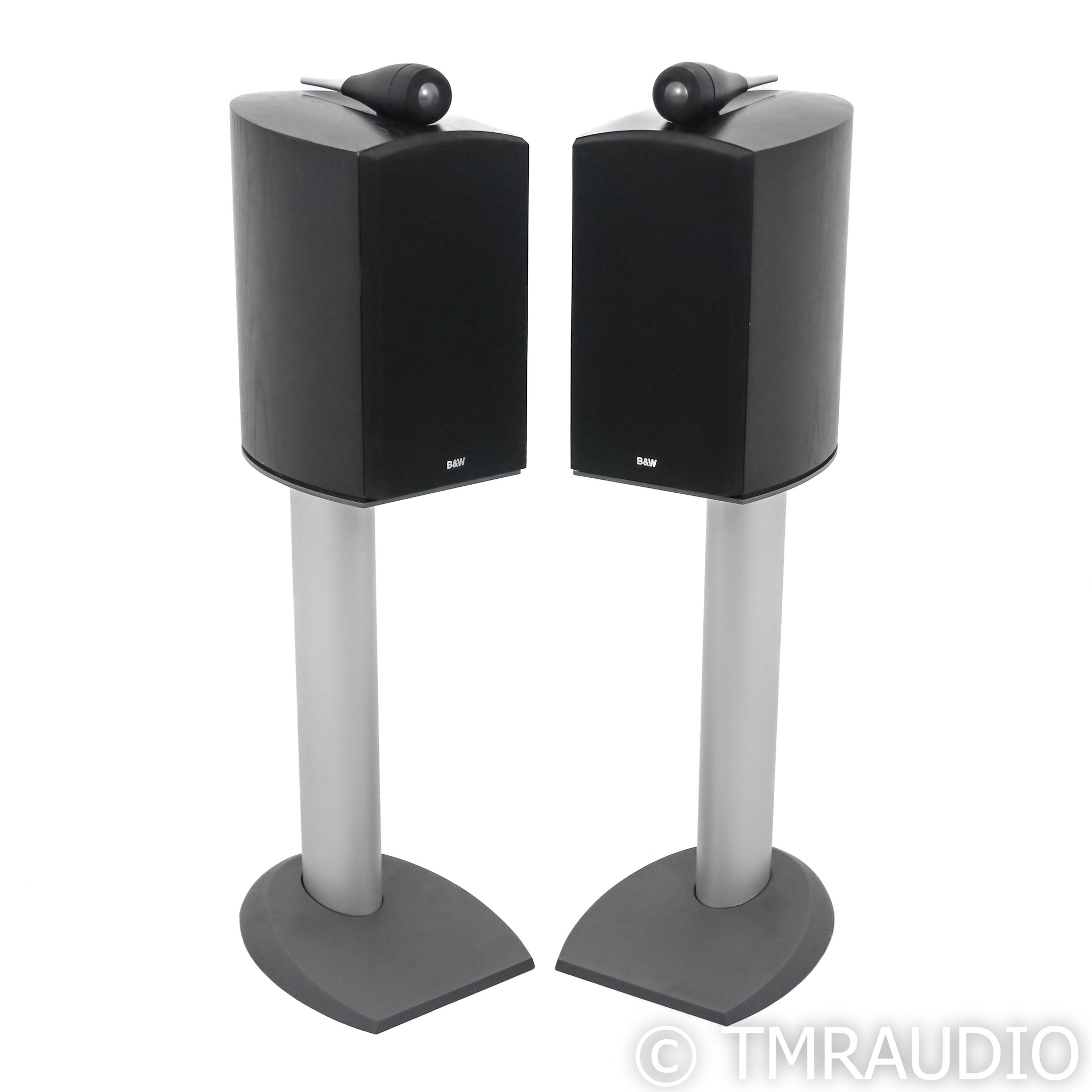 B&W Nautilus 805 Bookshelf Speakers; Black Ash Pair with