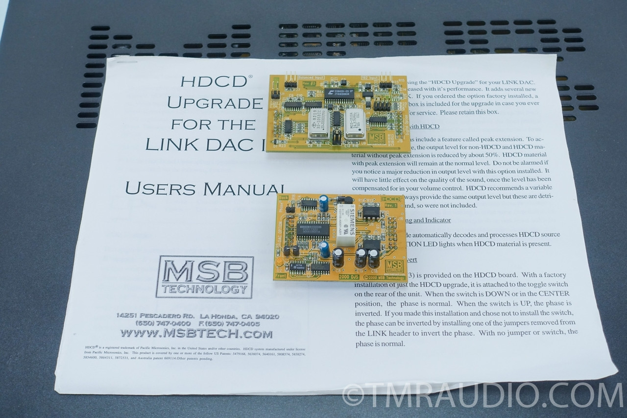 MSB Technology Link DAC III; D/A Converter - The Music Room