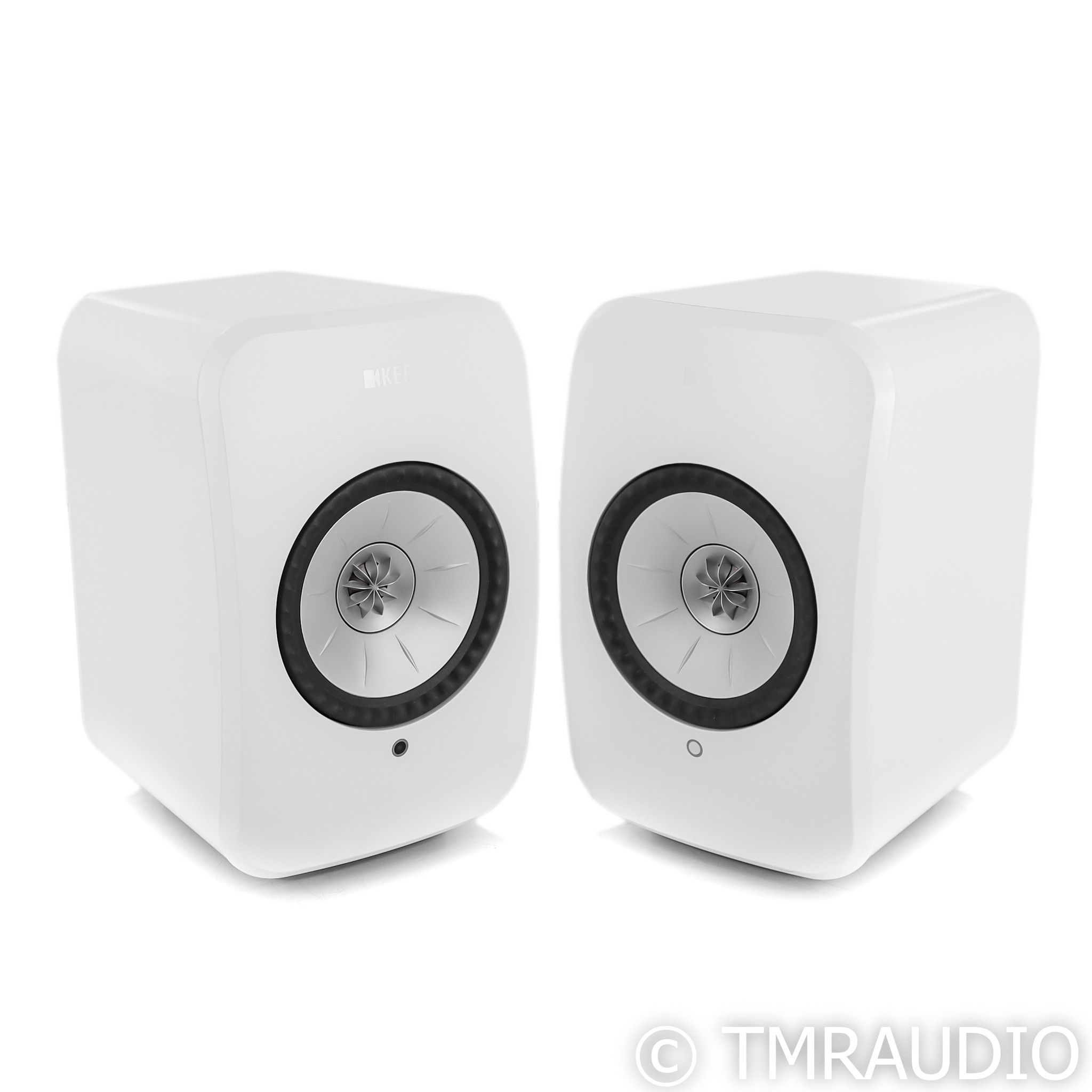 KEF LSX Wireless Powered Bookshelf Speakers; White Pair - The