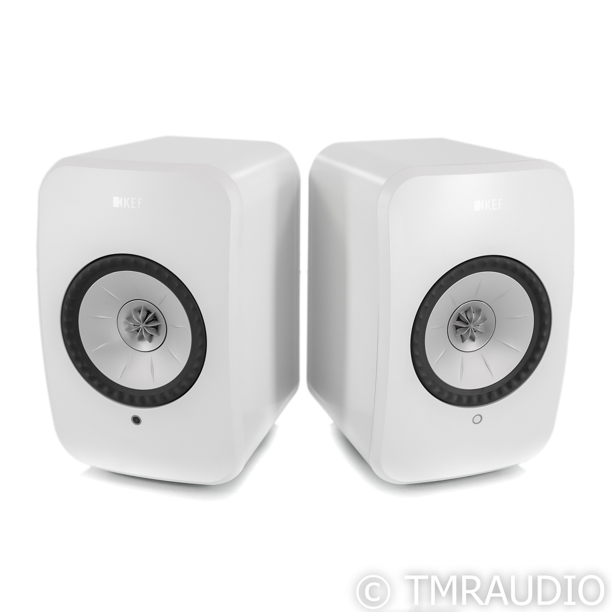 KEF LSX Wireless Powered Bookshelf Speakers; White Pair - The