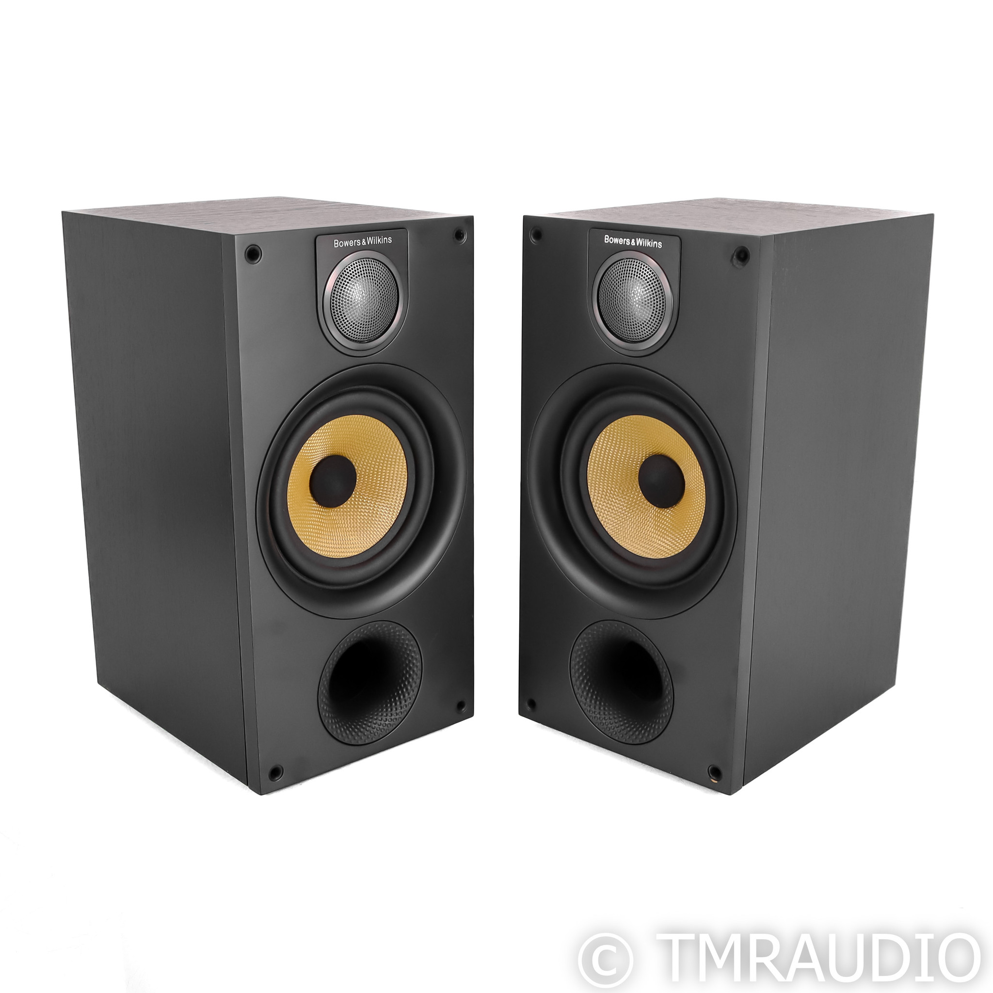 B&W 686 S2 Bookshelf Speakers; Black Pair