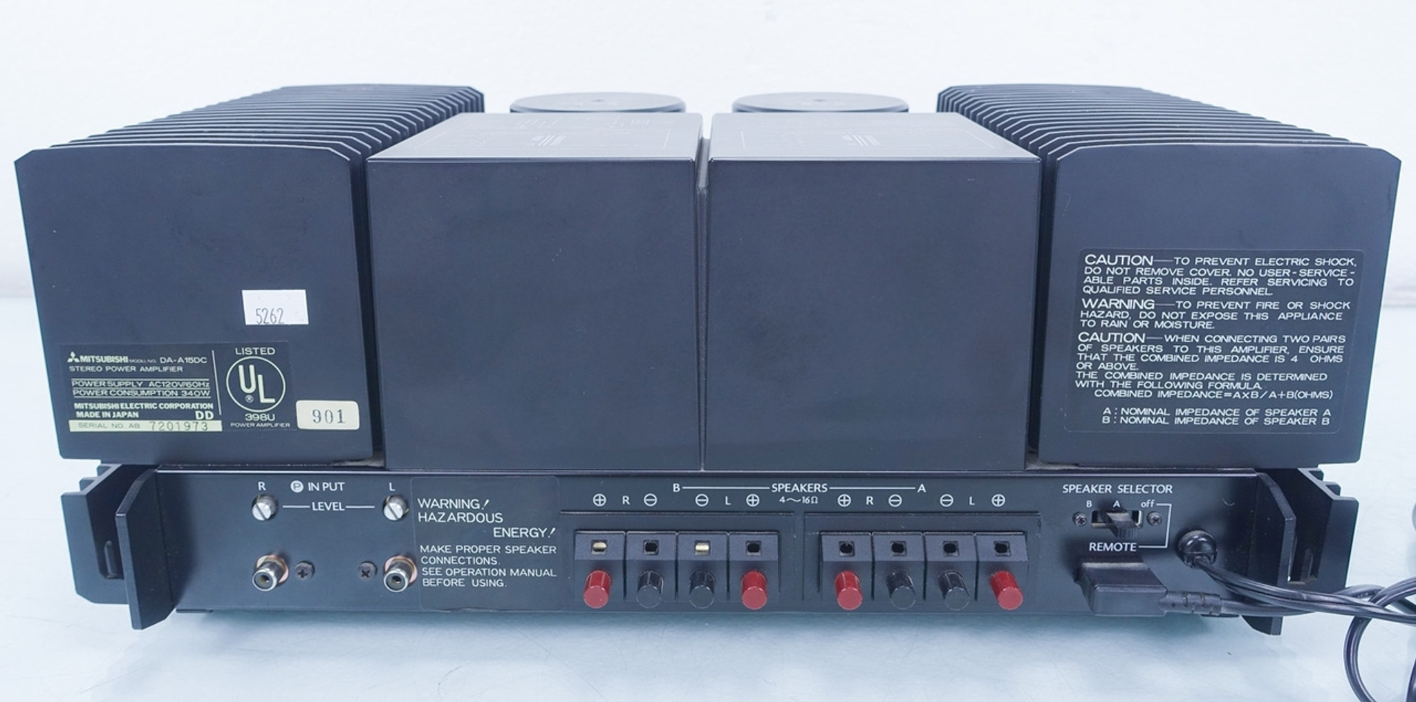 DIATONE DA-A15DC パワーアンプ DIATONE DA-A15の仕様 ダイヤトーン