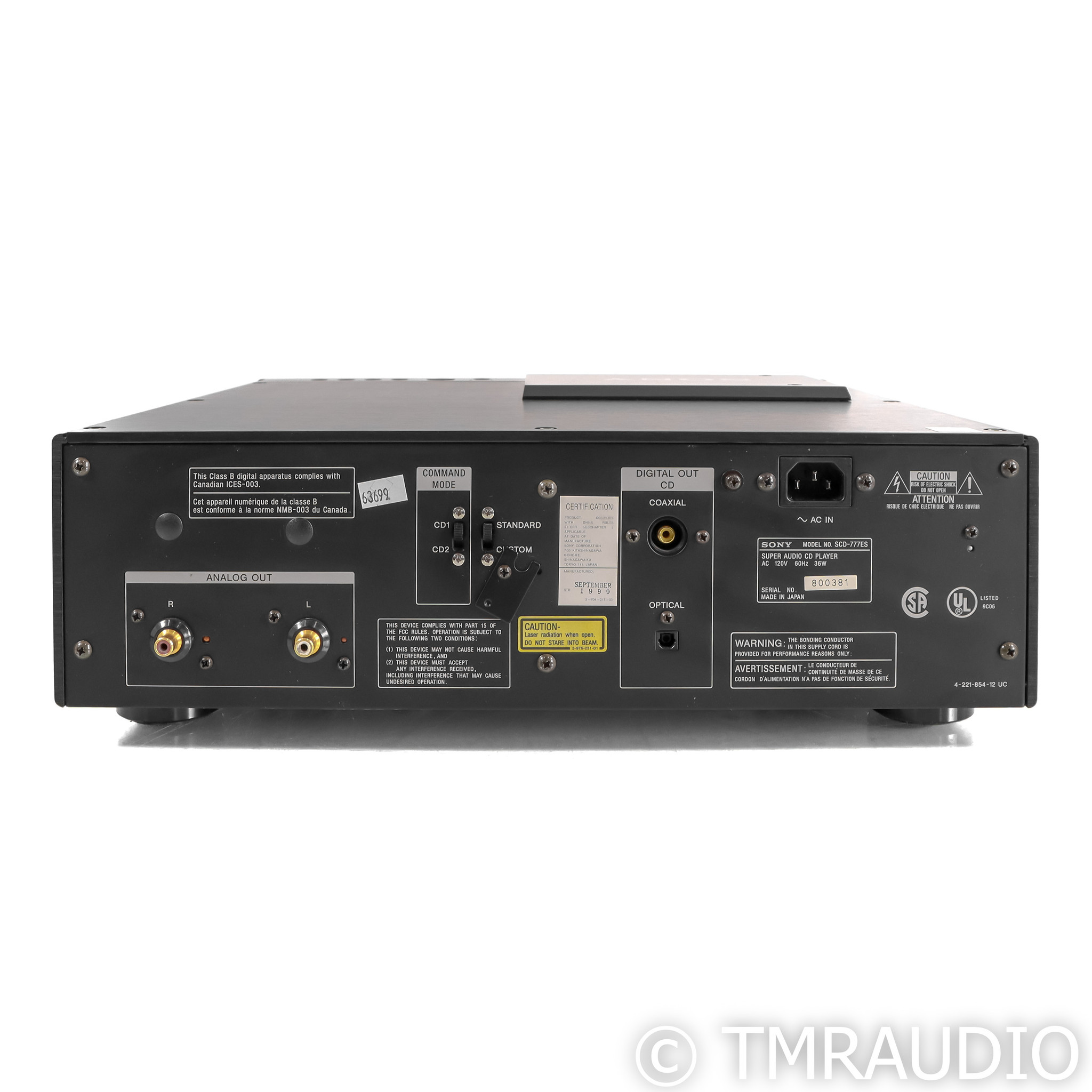Sony SCD-777ES SACD & CD Player (No Remote) Sony SCD-777ES SACD & CD Player (No Remote)