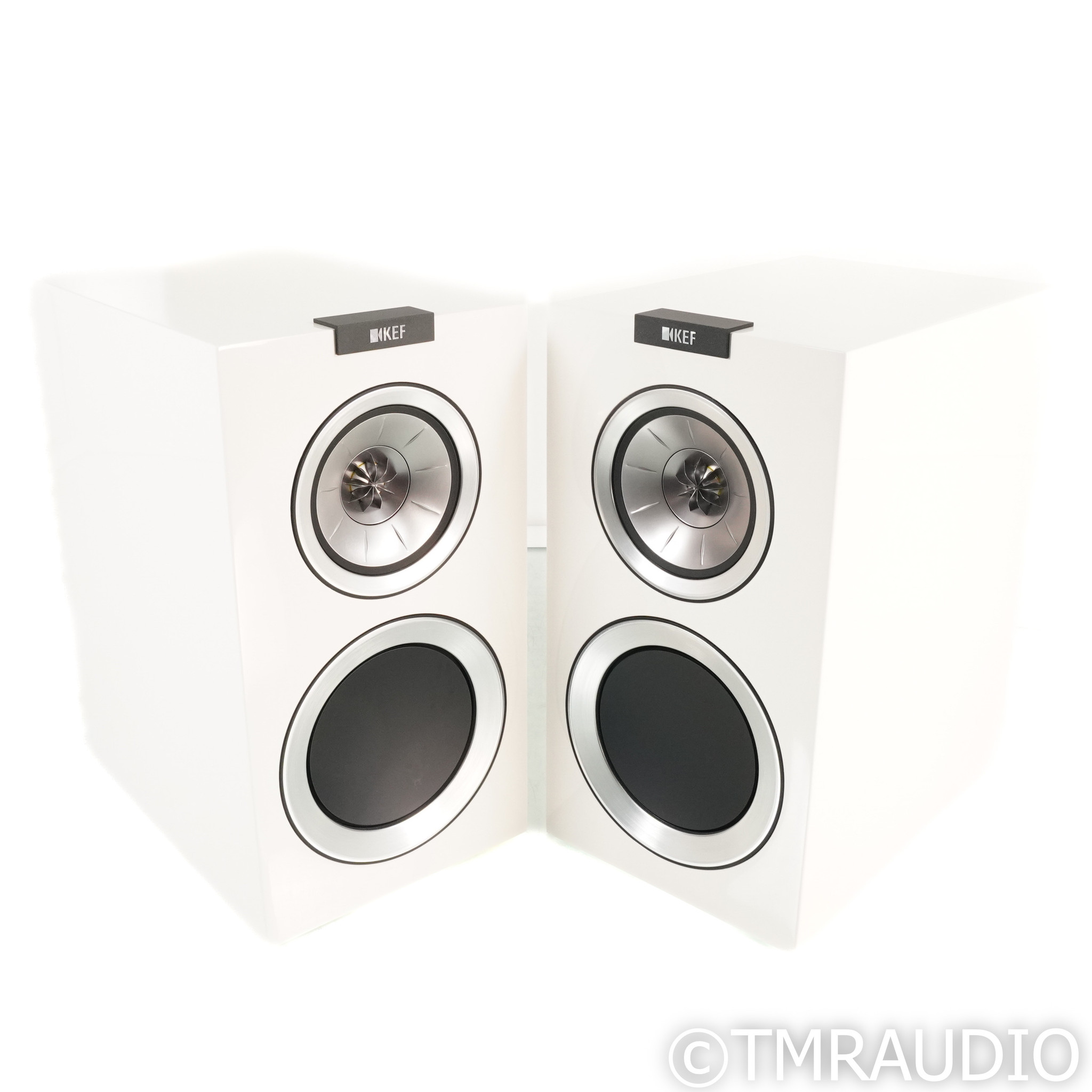 KEF R300 Bookshelf Speakers; White Pair - The Music Room