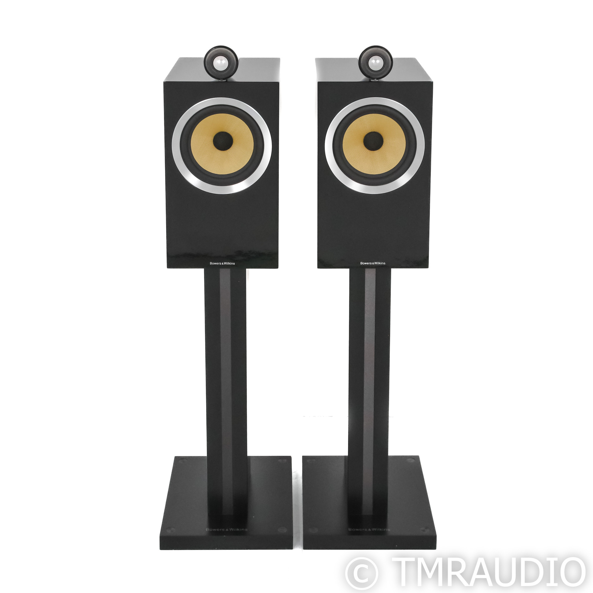 B&W CM6 S2 Bookshelf Speakers; Black Pair with Stands - The Music Room