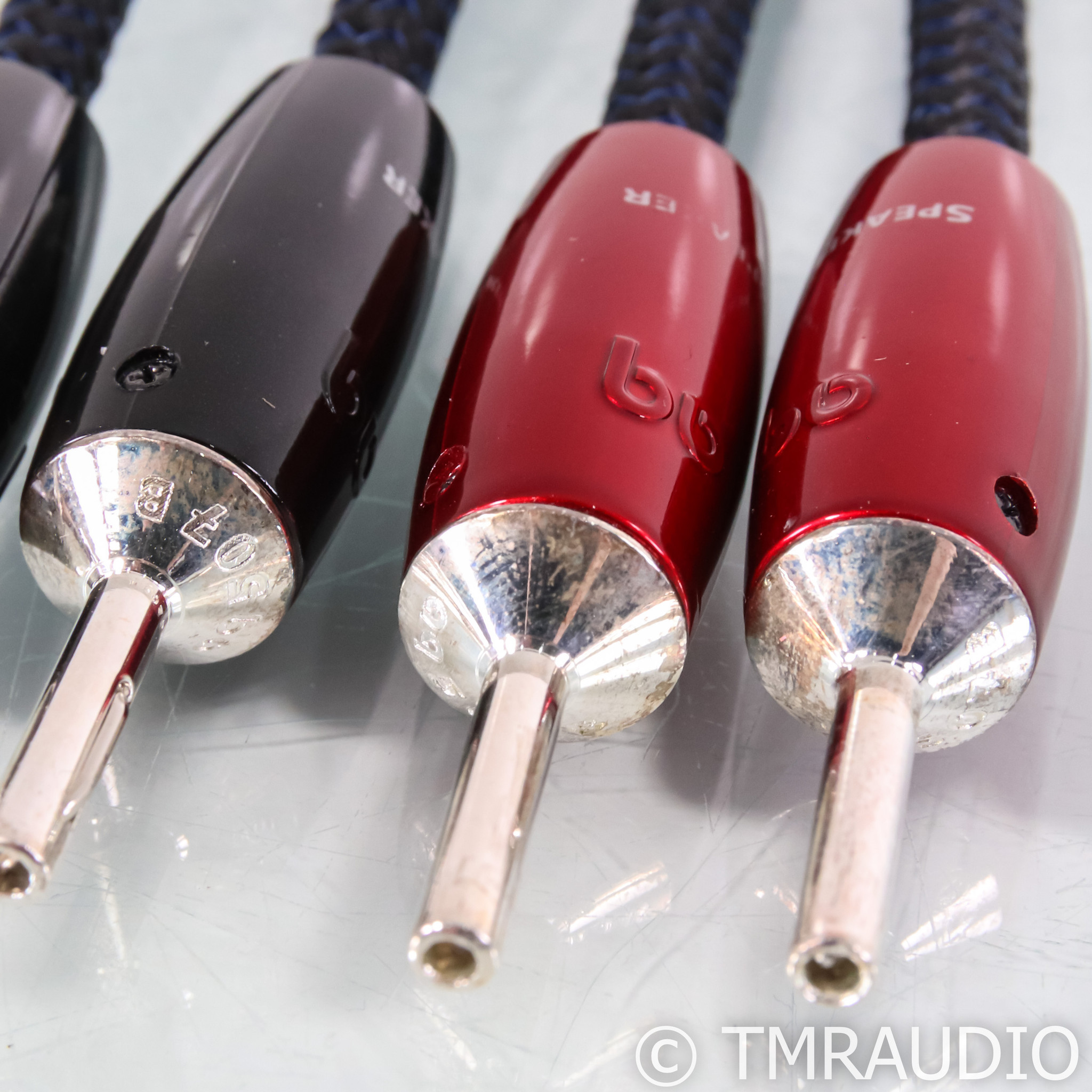 ケーブル・シールド audioquest Biwire Jumpers Silver (PSS) AudioQuest ThunderBird Bi-Wire Speaker Cable Jumpers - Spade to