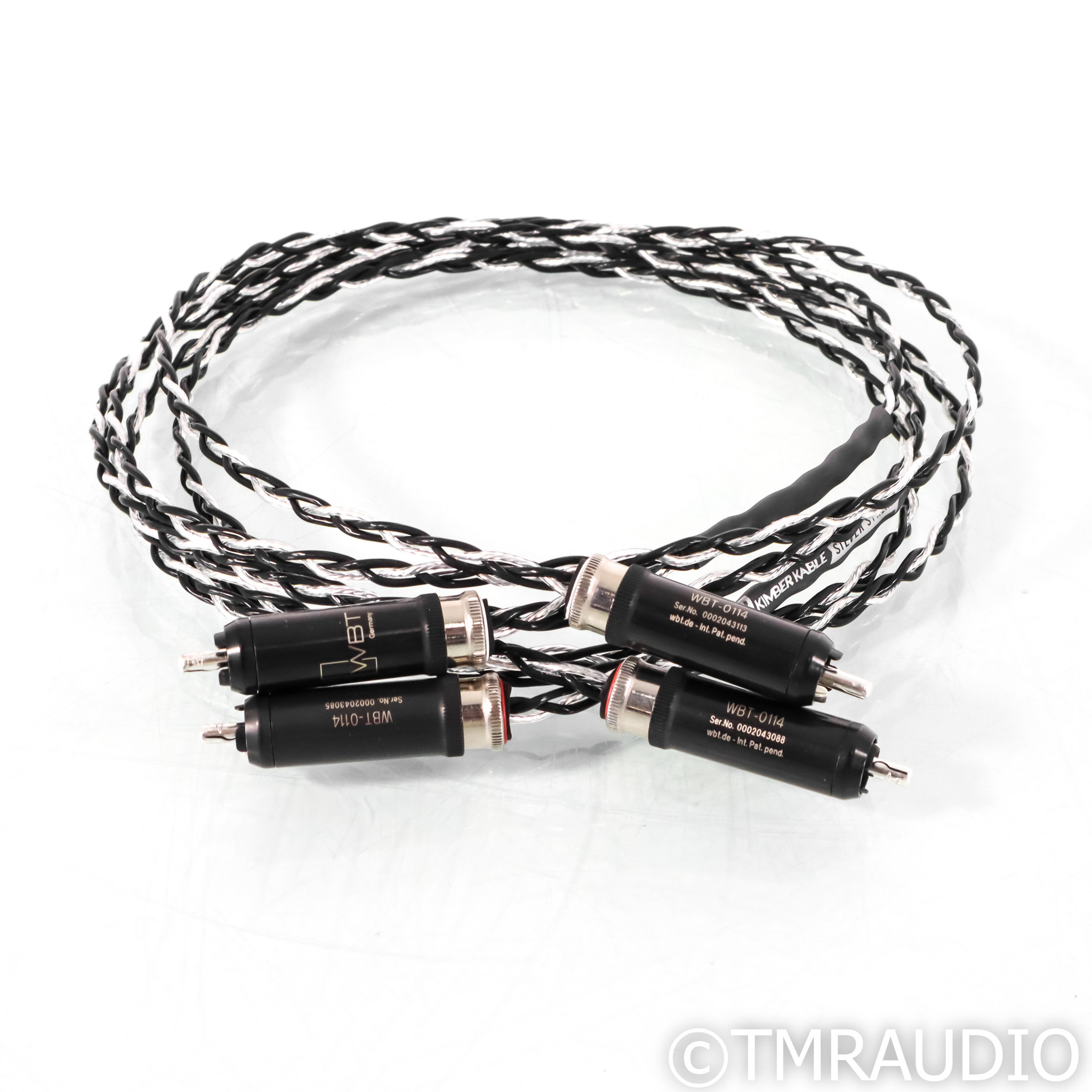 Kimber Kable Silver Streak RCA Cables; 1.5m Pair w/ WBT 0114