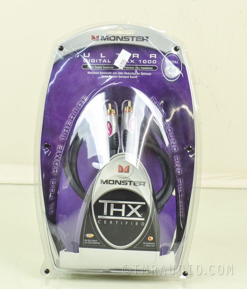 Monster Ultra THX Certified Digital Coaxial Cable; 4 foot The Music Room