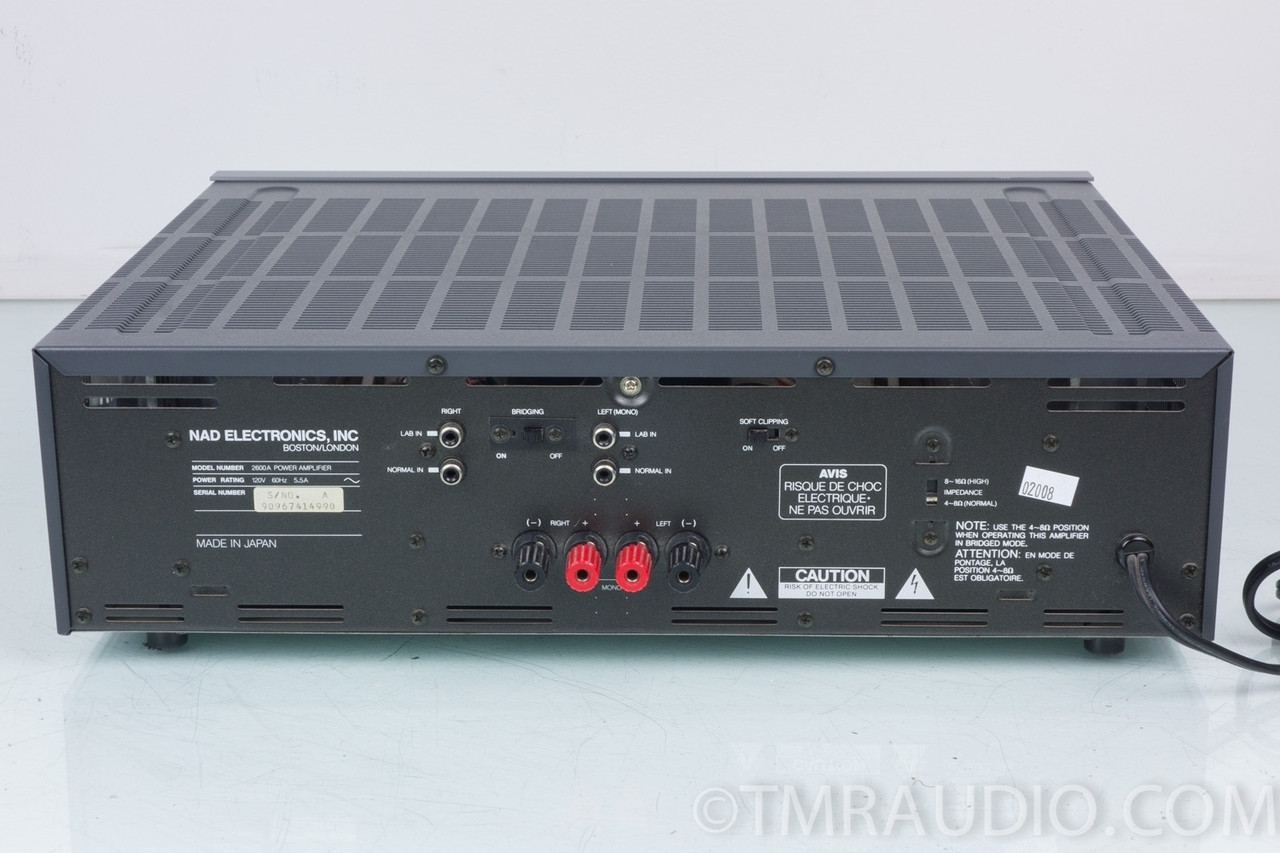 NAD 2600A Monitor Series Stereo Power Amplifier The Music Room