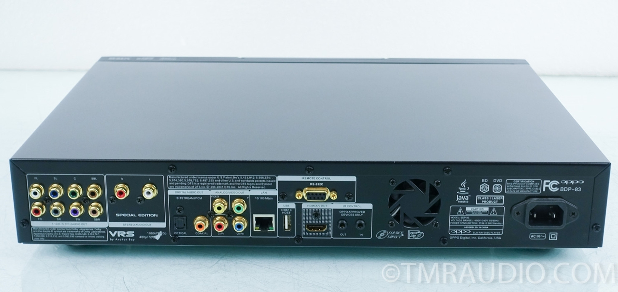 Oppo BDP-83 Special Edition Bluray Player; BDP83 SE - The Music Room