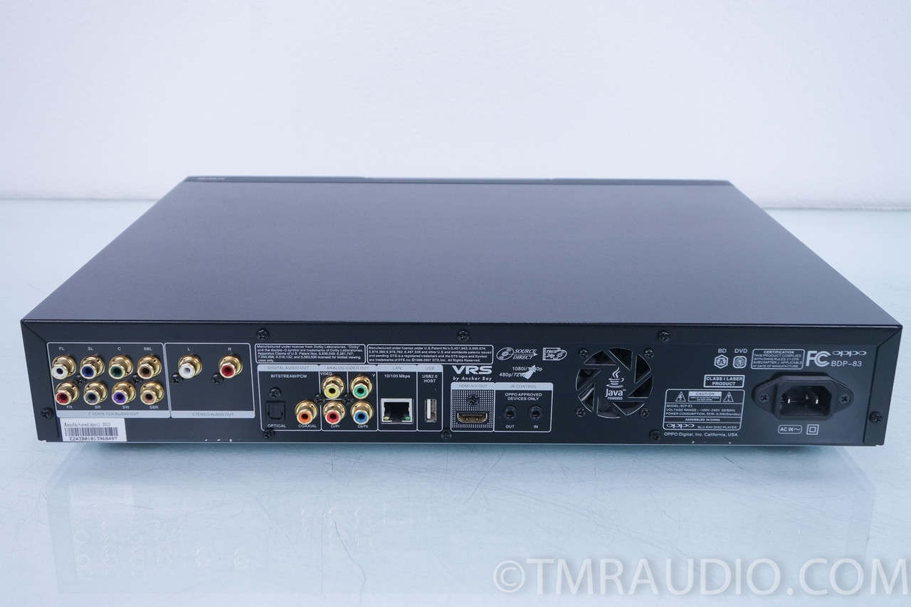OPPO BDP-83 Blu-ray Disc Player SACD, DVD, Audio in Factory Box