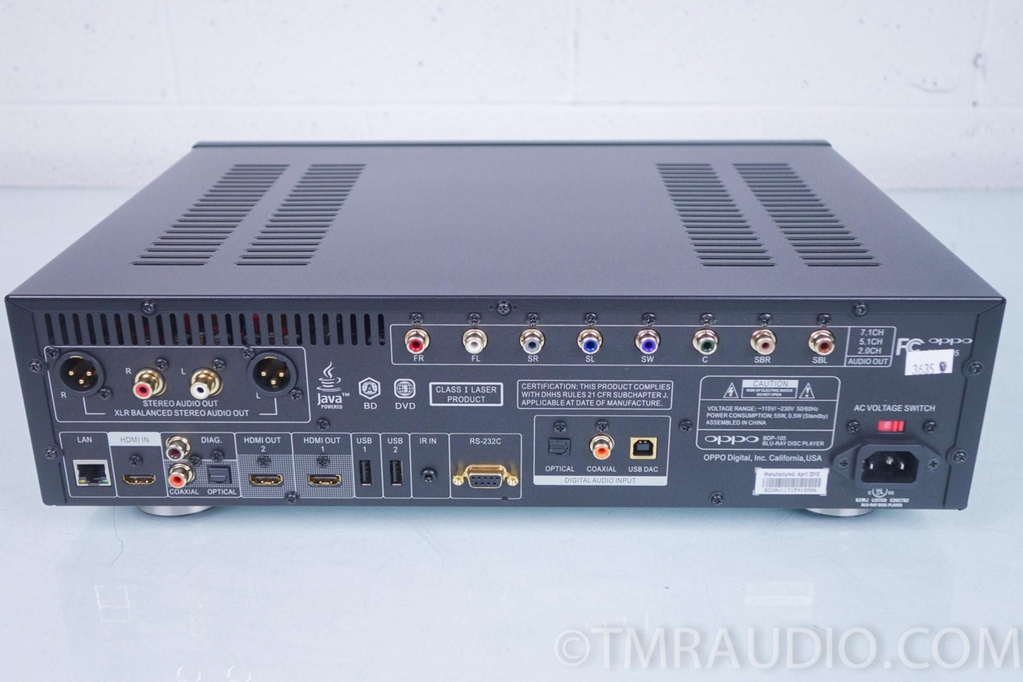 Oppo Bdp 105 Blu Ray Disc Player In Factory Box The Music Room