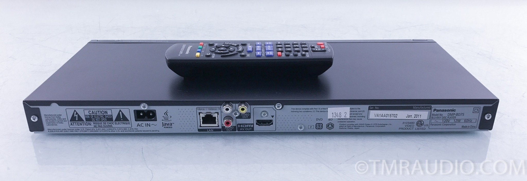 Panasonic DMP-BD75 Blu-ray Disc Player - The Music Room