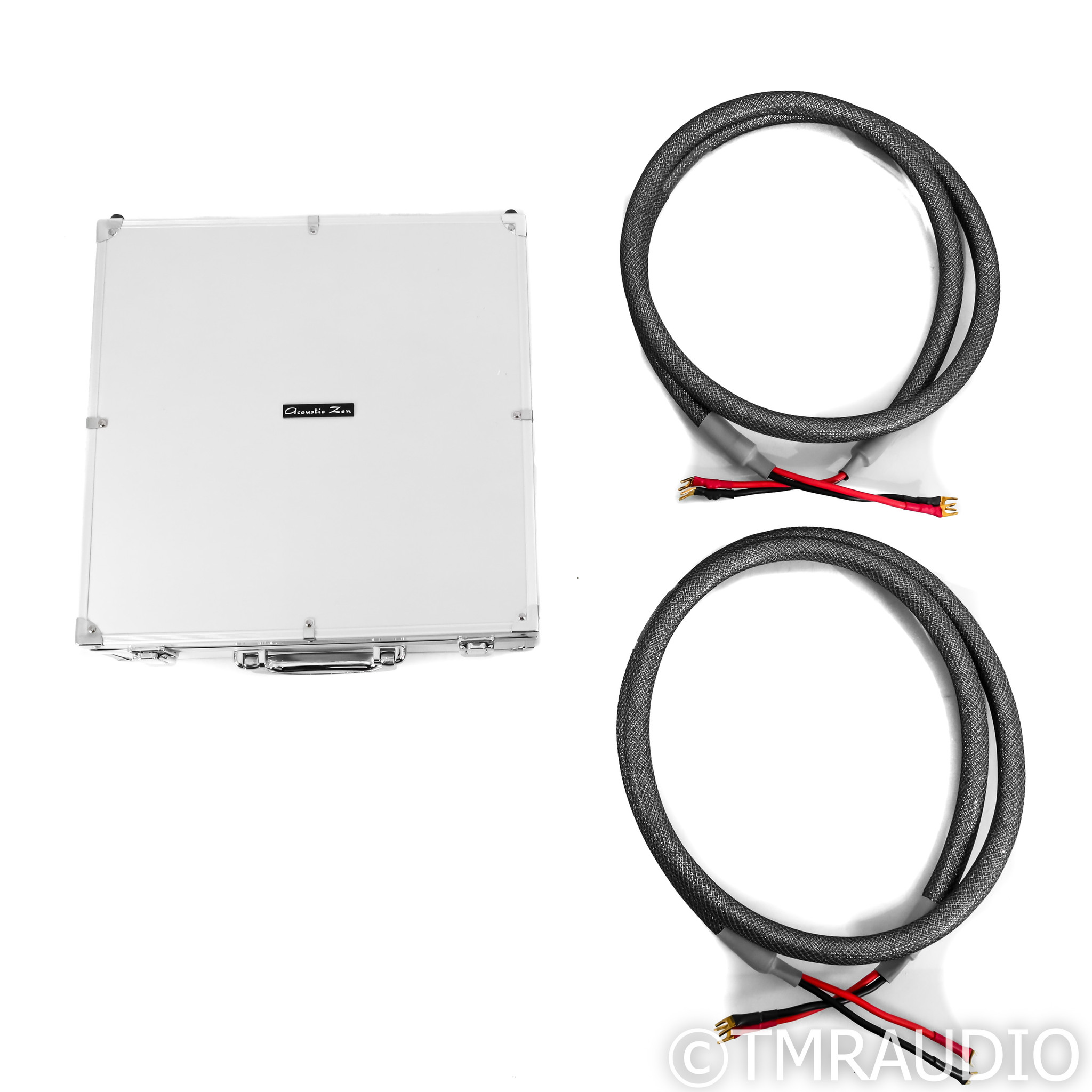 Acoustic Zen Absolute Zero Crystal Silver Speaker Cables; 8ft Pair