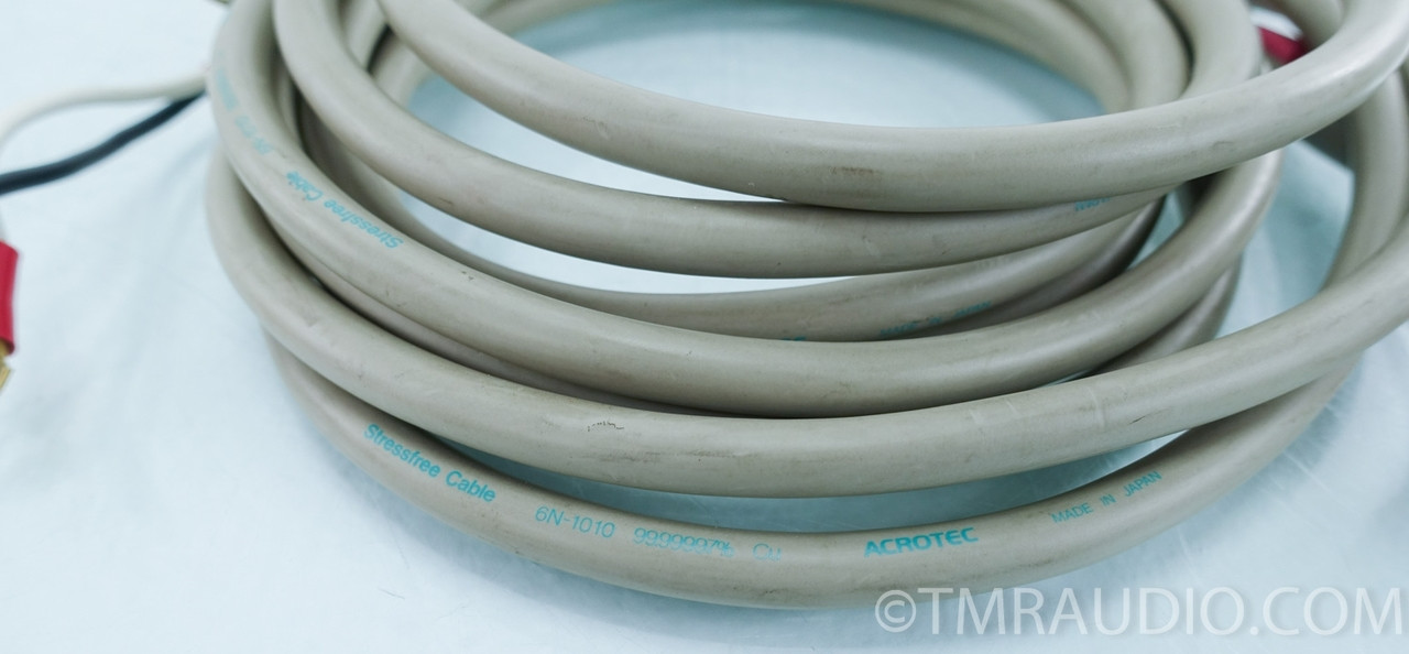 Acrotec Stress Free 6N-1010 Speaker Cables; 2.5m Pair; Spades  
