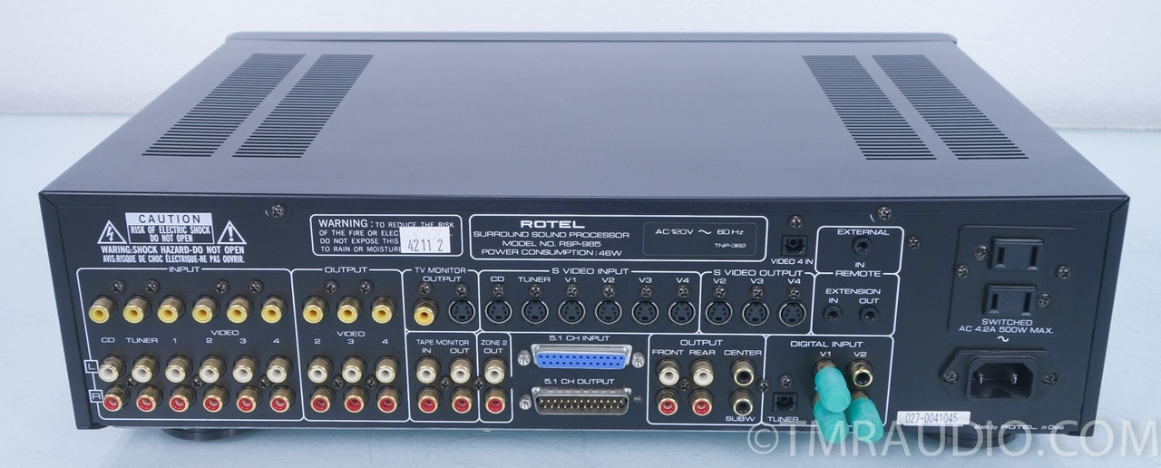 Rotel RSP-985 Digital THX Ultra Surround Processor / Preamp RSP985 ...