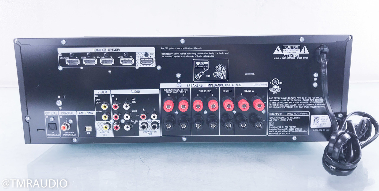Sony STRDH770 7.2 Channel Receiver; STRDH770 The Music Room