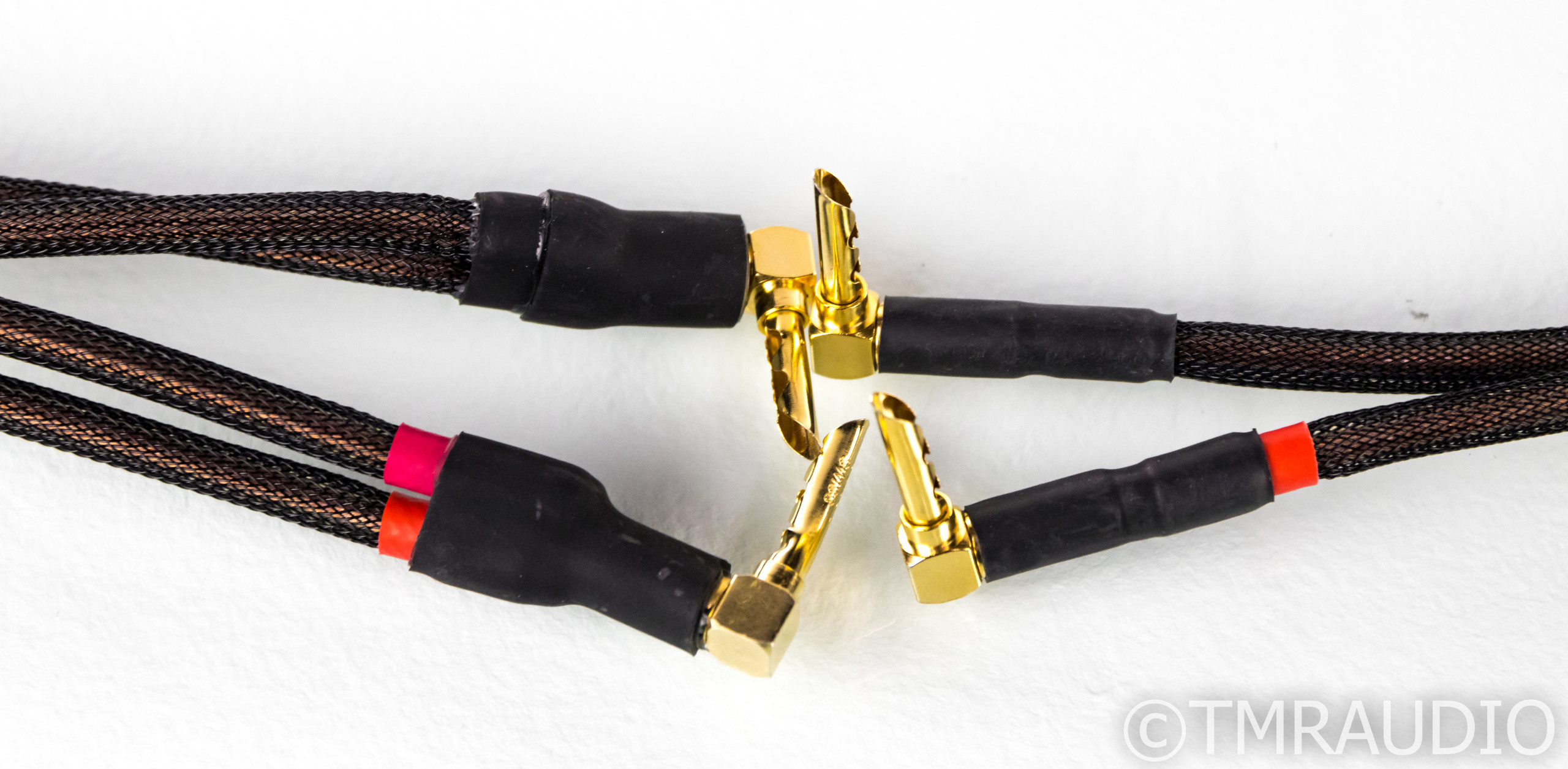 Maze Audio Ref4 Speaker Cables; 8ft Pair; 90° BFA Terminations The