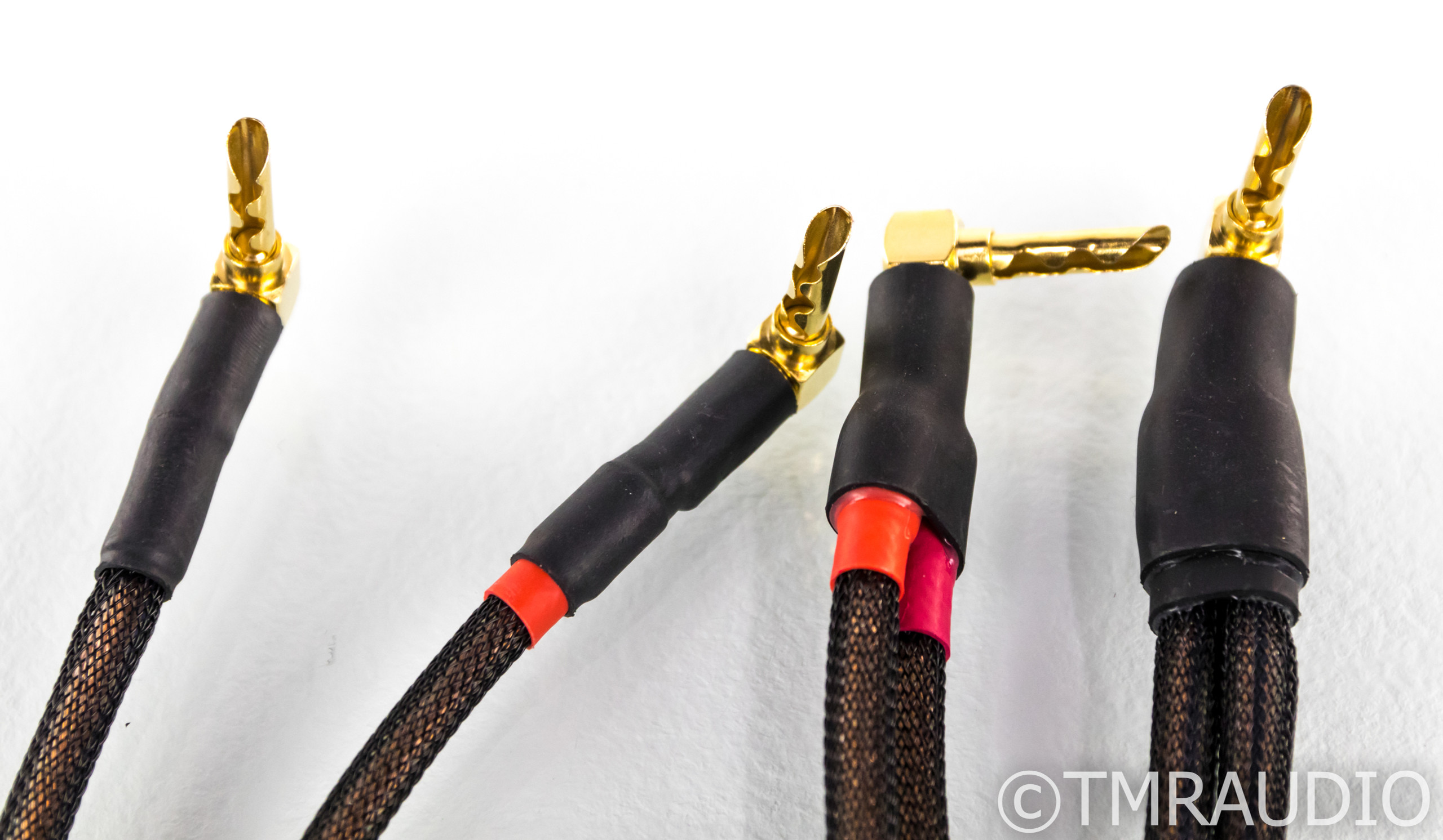 Maze Audio Ref4 Speaker Cables; 8ft Pair; 90° BFA Terminations The