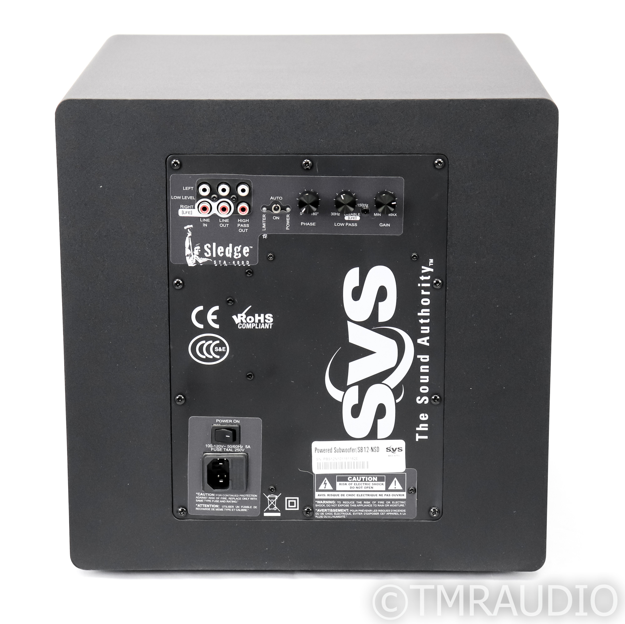 SVS SB12NSD 12" Powered Subwoofer; Black; SB12NSD; Sledge STA400D