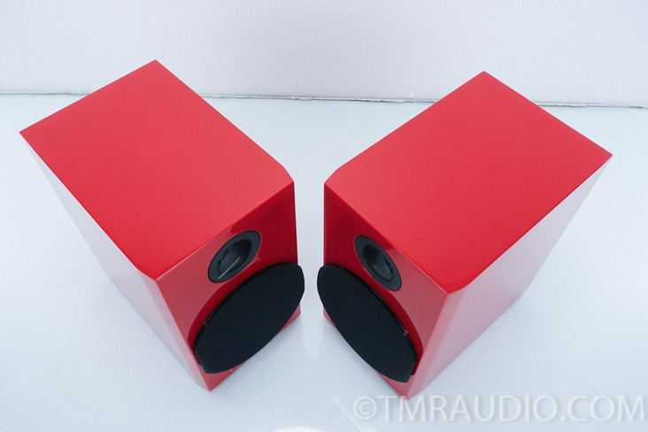 Triangle Color Bookshelf Speakers; Pair; Red