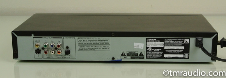 Toshiba SD-2800 CD / DVD Player; 192khz / 24 Bit Audio DAC