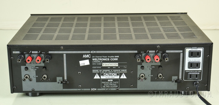 Weltronics AMC 2445 2 / 4 Channel Power Amplifier; 3 Channels Working AS-IS