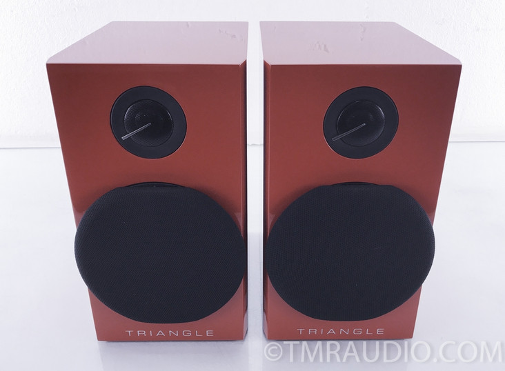 Triangle Color Bookshelf Speakers; Red Pair