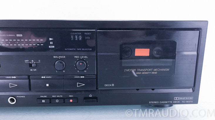 Sony TC-W370 Stereo Cassette Deck; Tape Recorder