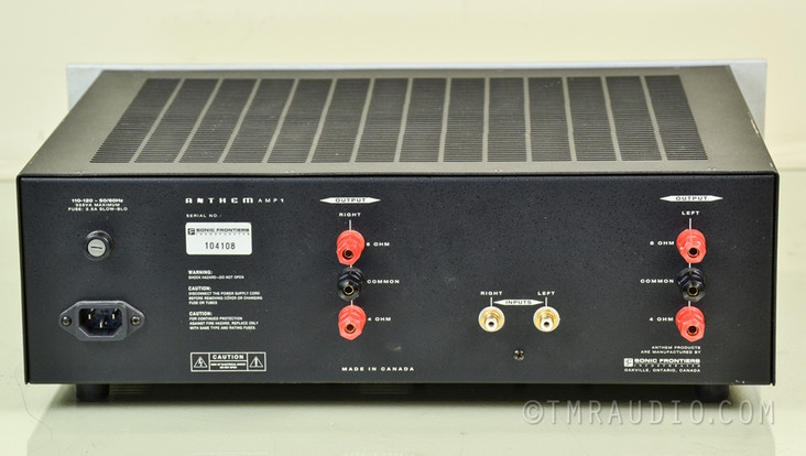 Anthem Amp 1; Stereo Tube Power Amplifier; Refurbished in Factory Box