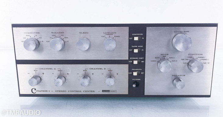 Harman Kardon Citation I Vintage Stereo Tube Preamplifier; Telefunken Tubes (7)