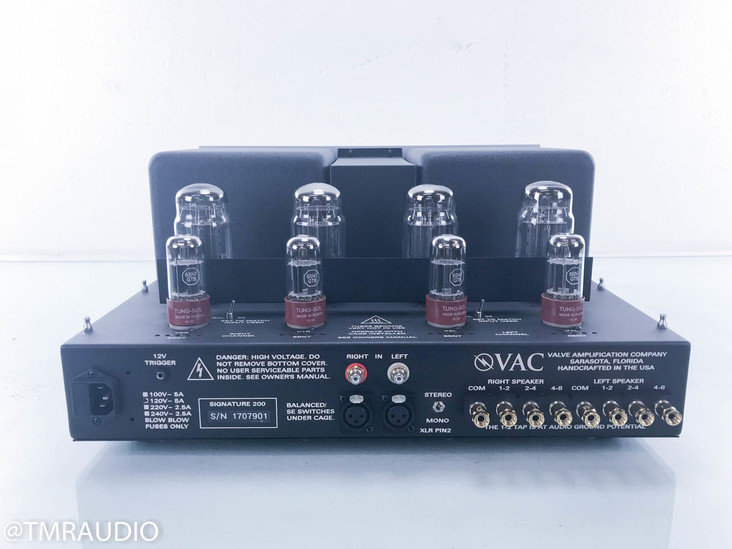 VAC Signature 200iQ Stereo Tube Power Amplifier; Custom Silver Finish