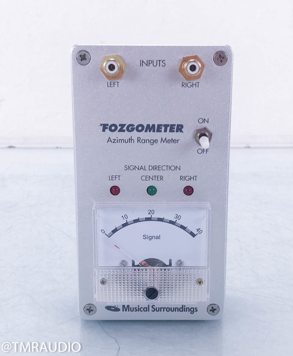 Musical Surroundings Fozgometer Azimuth Range Meter; Tara Labs XLR Adapter Cables