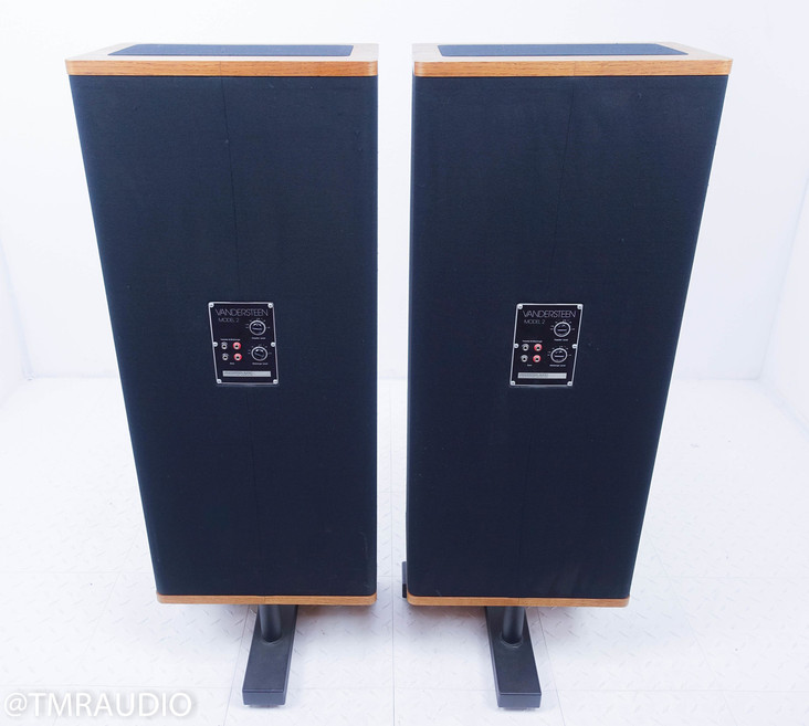 Vandersteen 2Ci Floorstanding Speakers; Dark Oak Pair; AS-IS (Distorted Woofer)