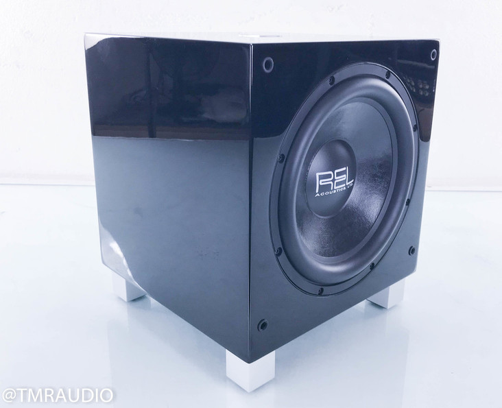 REL T7 Powered 8" Subwoofer; Piano Black