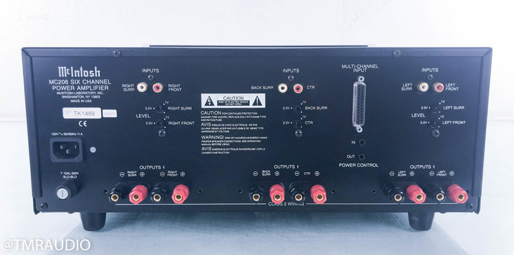 McIntosh MC206 6 Channel Power Amplifier; MC-206 (SOLD3)