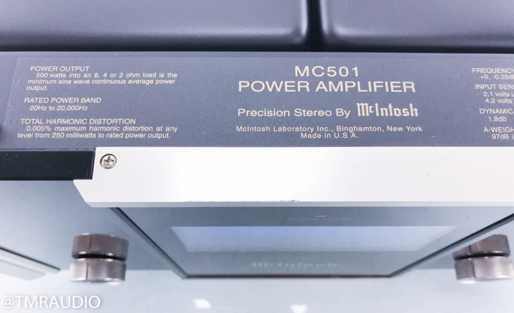 McIntosh MC501 Mono Power Amplifier; MC-501; Single