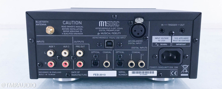 Musical Fidelity M1SDAC Stereo Preamplifier / DAC; D/A; Bluetooth (Remote)