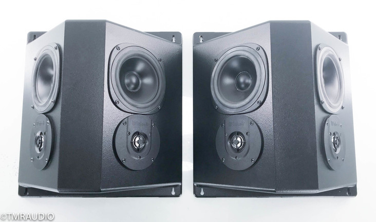 McIntosh HT-3W Wall Mounted Surround Speakers; Black Pair w/ White Gills; HT3W