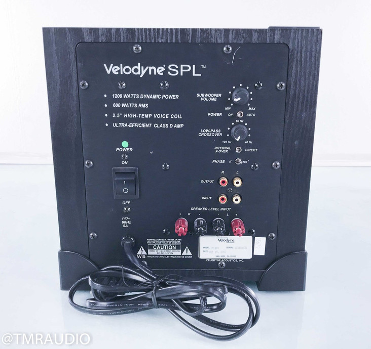 Velodyne SPL-800 Powered 8" Subwoofer; SPL8BV
