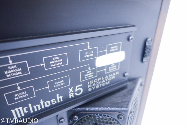 McIntosh XR5 Vintage Floorstanding Speakers; Walnut Pair; AS-IS (Old Surrounds)